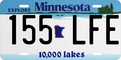 MN license plate 155LFE