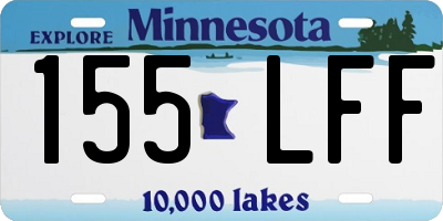 MN license plate 155LFF