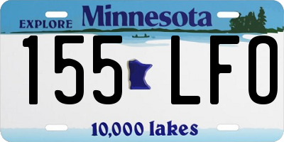 MN license plate 155LFO