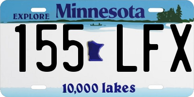 MN license plate 155LFX
