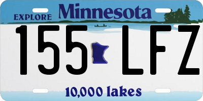 MN license plate 155LFZ