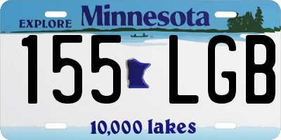 MN license plate 155LGB