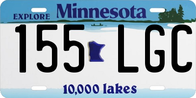 MN license plate 155LGC