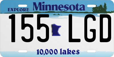 MN license plate 155LGD