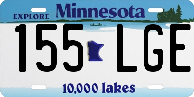 MN license plate 155LGE