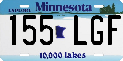 MN license plate 155LGF