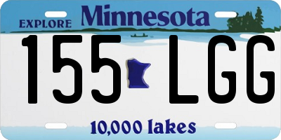 MN license plate 155LGG