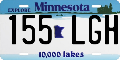 MN license plate 155LGH