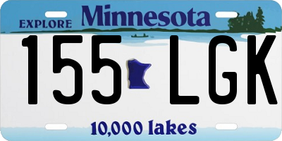 MN license plate 155LGK
