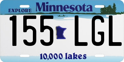 MN license plate 155LGL