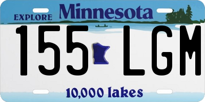 MN license plate 155LGM
