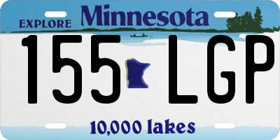MN license plate 155LGP