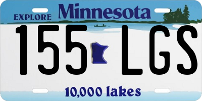 MN license plate 155LGS