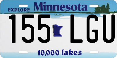 MN license plate 155LGU