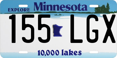 MN license plate 155LGX