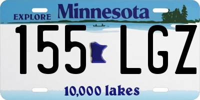 MN license plate 155LGZ