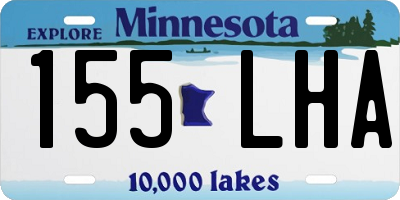 MN license plate 155LHA