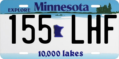 MN license plate 155LHF