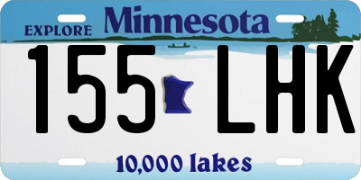 MN license plate 155LHK