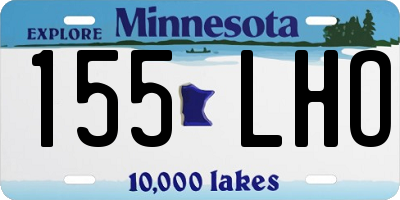 MN license plate 155LHO