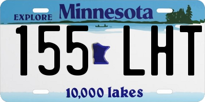 MN license plate 155LHT