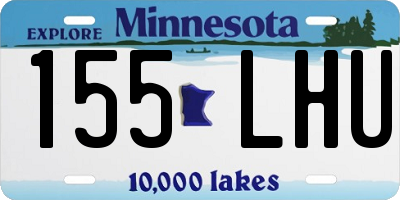 MN license plate 155LHU