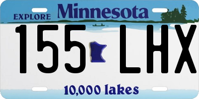 MN license plate 155LHX