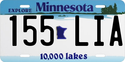 MN license plate 155LIA