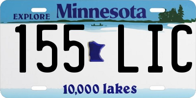 MN license plate 155LIC