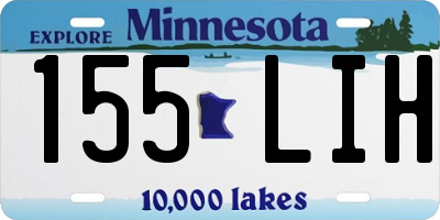 MN license plate 155LIH
