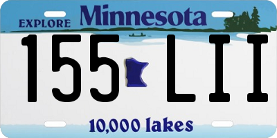 MN license plate 155LII