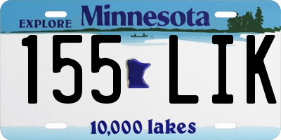 MN license plate 155LIK