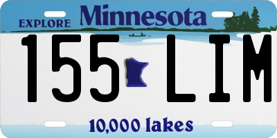 MN license plate 155LIM