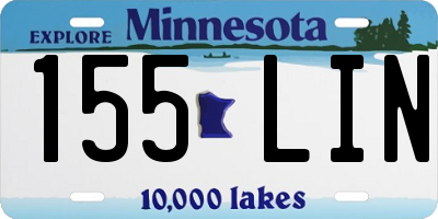 MN license plate 155LIN