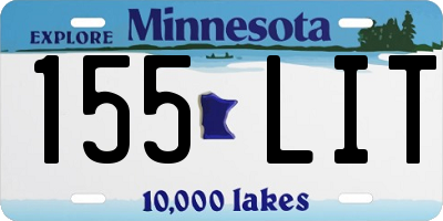 MN license plate 155LIT