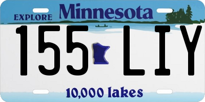 MN license plate 155LIY