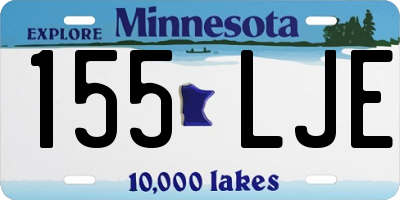 MN license plate 155LJE