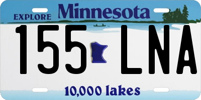 MN license plate 155LNA