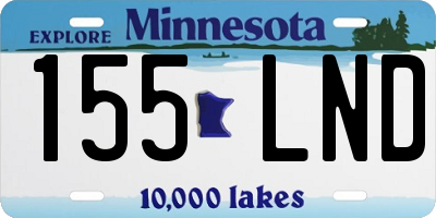 MN license plate 155LND