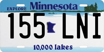 MN license plate 155LNI
