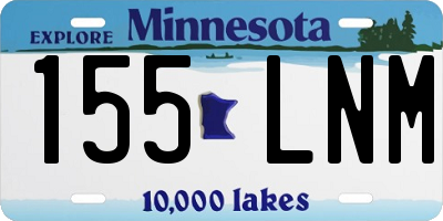 MN license plate 155LNM