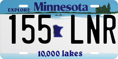 MN license plate 155LNR