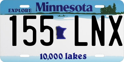 MN license plate 155LNX