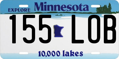 MN license plate 155LOB