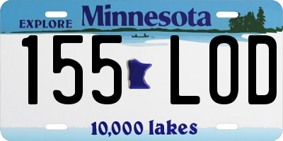 MN license plate 155LOD