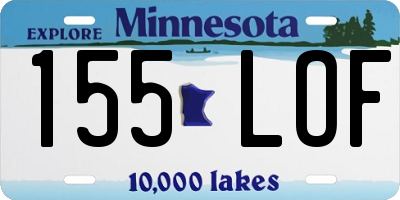 MN license plate 155LOF