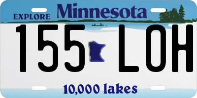 MN license plate 155LOH