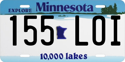 MN license plate 155LOI