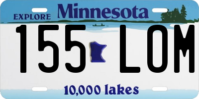 MN license plate 155LOM