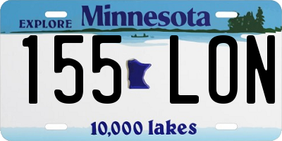 MN license plate 155LON